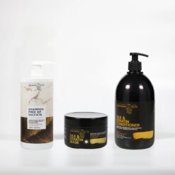 Jasmine Dr. Σαμπουάν Sulfate Free μεγάλο (1000ml) + Conditioner Silk & Keratin μεγάλο (1000ml) + Μάσκα Silk & Keratin μεγάλη