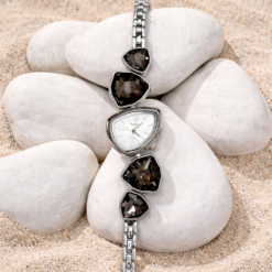 Ρολόι Βραχιόλι Μαύρα Διαμαντάκια