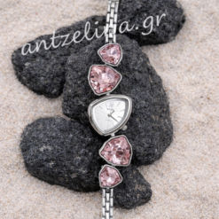 Ρολόι Βραχιόλι Ροζ Διαμαντάκια