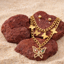 Σετ Κολιέ Σκουλαρίκια Πεταλούδα