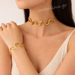 Σετ Τσόκερ & Βραχιόλι Κυματιστό